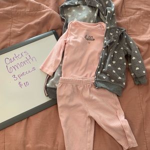 Carters outfit, 6 months, 3 pieces, EUC